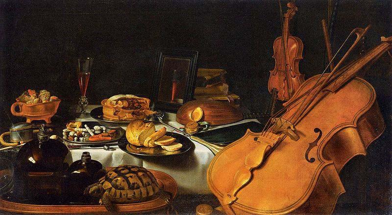 unknow artist Still-Life with Musical Instruments oil painting picture